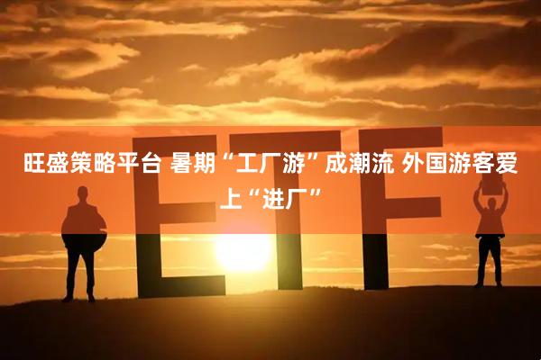 旺盛策略平台 暑期“工厂游”成潮流 外国游客爱上“进厂”